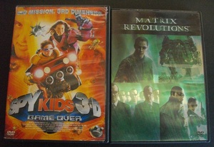 「スパイキッド３D」「マトリックス　レボリューションズ」　中古 DVD　2枚組 2本セット　 　 　 送料無料　　1113