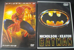 「スパイダーマン2」「バットマン」　中古 　　DVD　　 2本セット　　 送料無料　　1367