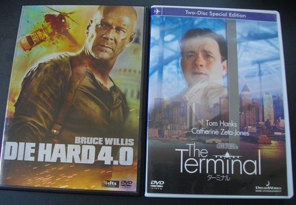 「ダイハード4.0」「ターミナル」　中古 　　DVD　2枚組　 2本セット　　 送料無料　　1244