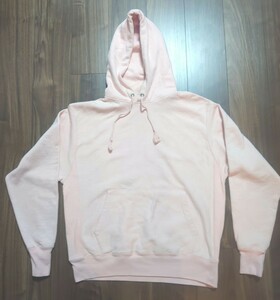 【vintage】00年代 Champion reverse weaveパーカー 目無し　無地　青タグ復刻 reverse weave【XXL】PINK【希少】デカサイズ【レア】美品