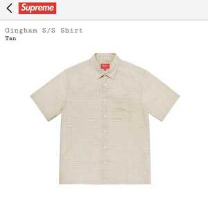 【入手困難】Supreme 2021SS gingham s/s shirt【XL】Tan【希少】即完売【正規品】入手困難【レア】極美品