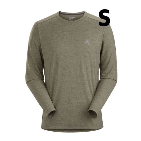 ARC'TERYX アークテリクス Cormac Crew LS Mens Sサイズ 長袖 カットソー カーキ メンズ ロゴ入り