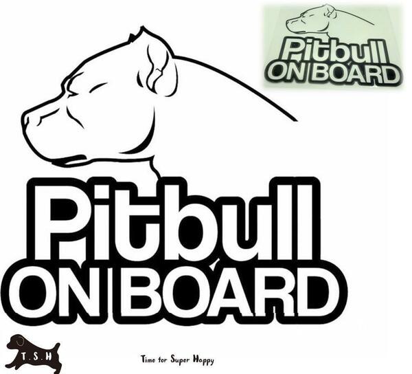 車用ステッカー　デカール　Pitbull （黒）　カー　バイク