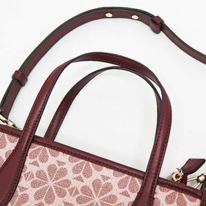 ☆◇新品同様【Kate Spade ケイト・スペード】スペードフラワー コーテッドキャンバス 2WAYトート PXR00304 トートバッグの画像6