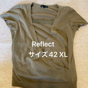 Reflect リフレクト　半袖カットソー　キャミソール　XL 42 ブラウン　日本製