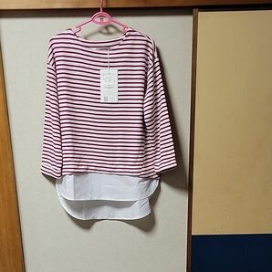 ボーダーTシャツ トップス ロング丈