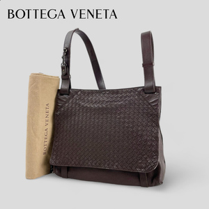 ■ボッテガ ヴェネタ■ イントレチャート メッセンジャーバッグ トロレザー BOTTEGA VENETA ショルダーバッグ ダークブラウン