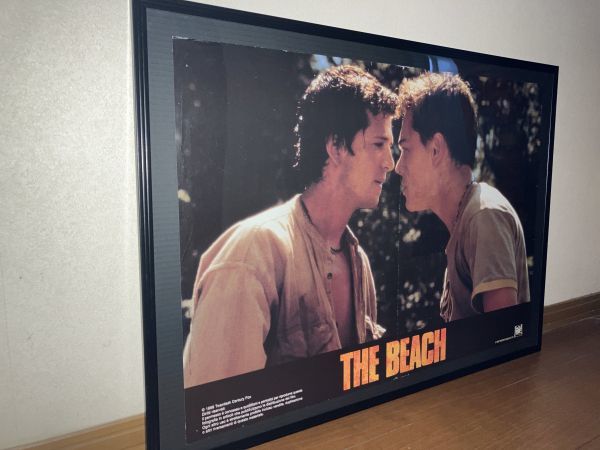 イタリア版 99年「ザ・ビーチ」The Beach 額付 ポスター ディカプリオ-