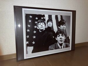 ＃２ 貴重！ ビートルズ The Beatles 額付 ポスター ジョン レノン john Lennon ポール マッカートニー ジョージ ハリスン リンゴスター