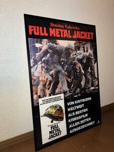 貴重！88年 ドイツ版 オリジナル！フルメタルジャケット Full Metal Jacket スタンリーキューブリック 額付 ポスター ベトナム戦争 古着屋