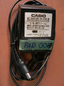  postage the cheapest 410 jpy PAD004: Casio Showa era. calculator for AC adapter CASIO AD-4150 output 4.5V-1A calibre 5.5mm center polarity minus 