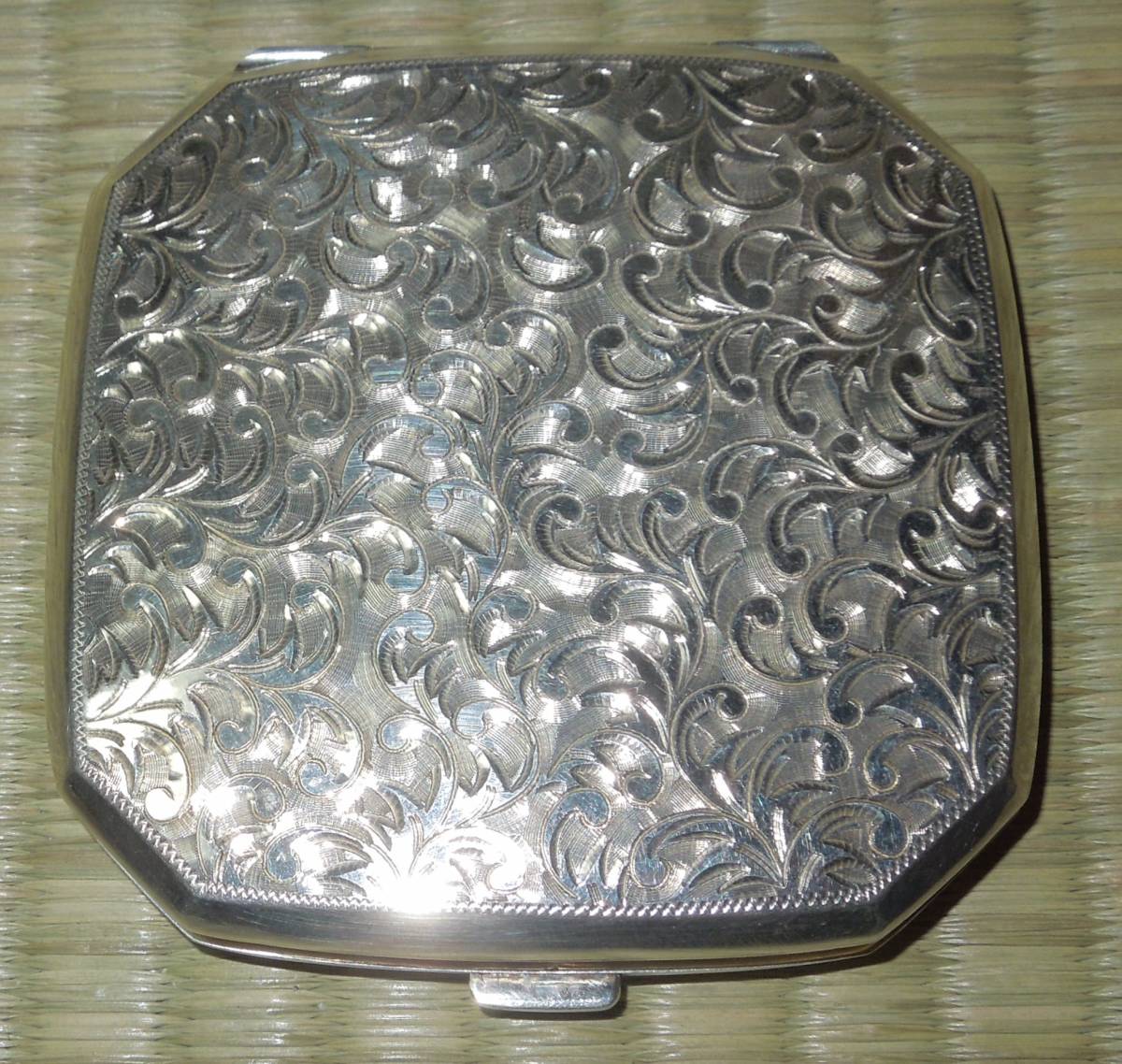純銀・銀製 コンパクト silver950刻印 正之作 約100g-