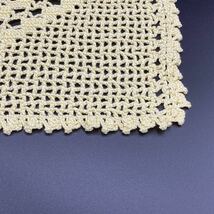 手作りテーブルセンタークロス(レース10)handmade yellow tablecloth ハンドメイド かぎ針編み _画像7