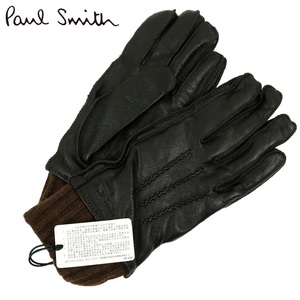 【S2680】【新品】【羊革】Paul Smith ポールスミス レザーグローブ 手袋 オールレザー 260754