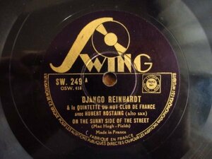SP盤 ジャンゴラインハルト Django Reinhardt Le Quintette Du Hot Club De France On The Sunny Side Of The Street I Won't Dance Swing