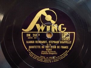 SP record / Jean go* line Hal to/ Django Reinhardt Et Le Quintette Du Hot Club De France / Blues & Yours And Mine / Swing / SW. 266