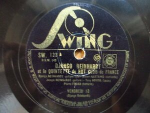 SP record / Jean go line Hal to/ Django Reinhardt Et Le Quintette Du Hot Club De France / Vendredi 13 & Crepuscule / Swing / SW. 123