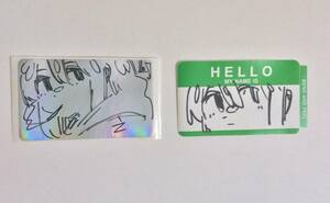 【直筆イラスト ホログラムステッカー】【2枚セット】◆ シゲマツ/NANTOKA Painted Sticker ◆ 新品未使用品 ◆c