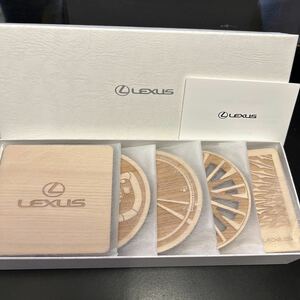 箱付き未使用★LEXUS レクサス コースターセット（HINOKI）天然ヒノキ　5枚セット　純正　正規品★