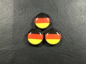 送料無料 3個 ドイツ ナンバー プレート ボルトカバー ベンツ ポルシェ ワーゲン BMW アルピナ アウディ 国旗