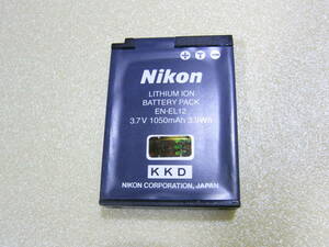 【美品】【即決】 ニコン NIKON 【純正品】 バッテリー　EN-EL12　　動作品 定形外～