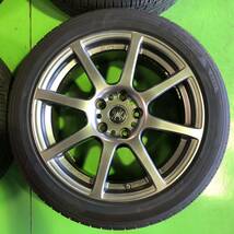 NT148 中古 BLITZ ブリッツ BRW PROFILE 08 プロフィール ホイール 17×8J +42 PCD 114.3 タイヤ 215/50R17 4本 セット 【クラウンJZS175】_画像4