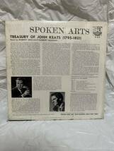 ◎H002◎LP レコード ジョン・キーツ/Robert Speaight/ロバート・エディソン Robert Eddison/Spoken Arts Treasury of John Keats/US盤_画像2