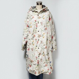 SUPER HAKKA Super Hakka floral print coat flower print × fleece boa lining long coat used goods 