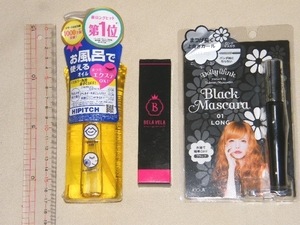 x name of product x BELA VELA BV eyelashes essence eyelashes beauty care liquid + Dolly u ink long mascara black + deep cleansing oil W= summarize set 