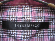 美品!!インターメッツォ INTERMEZZO*チェック柄コットンレーヨンシャツ L ダーバン D'URBAN ピンク系_画像4