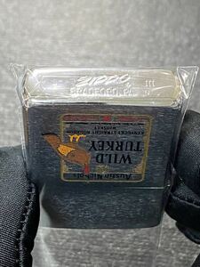 zippo ワイルドターキー 筆記体 シルバー 希少モデル ヴィンテージ 1987年製 ② WILD TURKEY シルバーインナー 1987年製