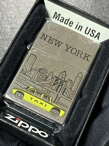 zippo タクシー シルバーダスト TAXI 特殊加工 希少モデル 2016年製 ② シルバーインナー 2016年製 ケース 保証書付き