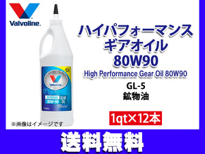 バルボリン ハイパフォーマンス ギアオイル 80W-90 Valvoline High Performance Gear Oil 80W90 1qt×12本 法人のみ配送 送料無料