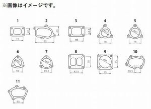 個人宅発送可能 TRUST トラスト GReddy タービンガスケット TD-05SH アウト 【寸法図 4】 (11900132)