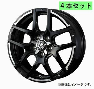 個人宅発送可能 ウエッズ Weds 16X5.5J +22 5穴 PCD139.7 BKP ホイール 4本セット MUD VANCE 04 マッドヴァンス ゼロフォー (38925)