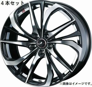 個人宅発送可能 ウエッズ Weds 17×7.0J +53 5穴 PCD114.3 PBMC ホイール 4本セット LEONIS TE レオニス・ティーイー (38771)