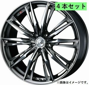 個人宅発送可能 ウエッズ Weds 19X8.0J +43 5穴 PCD114.3 BMCMC ホイール 4本セット LEONIS GX レオニス・ジーエックス (39392)