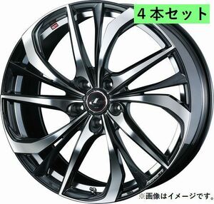 個人宅発送可能 ウエッズ Weds 18×7.0J +47 5穴 PCD100 PBMC ホイール 4本セット LEONIS TE レオニス・ティーイー (38774)