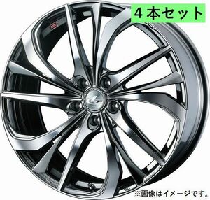 個人宅発送可能 ウエッズ Weds 17×6.5J +53 5穴 PCD114.3 BMCMC ホイール 4本セット LEONIS TE レオニス・ティーイー (38760)