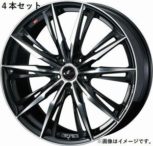 個人宅発送可能 ウエッズ Weds 16X6.5J +40 5穴 PCD114.3 PBMC ホイール 4本セット LEONIS GX レオニス・ジーエックス (39346)