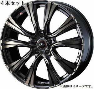 個人宅発送可能 ウエッズ Weds 19X8.0J +43 5穴 PCD114.3 PBMC/TI ホイール 4本セット LEONIS VR レオニス・ブイアール(41282)