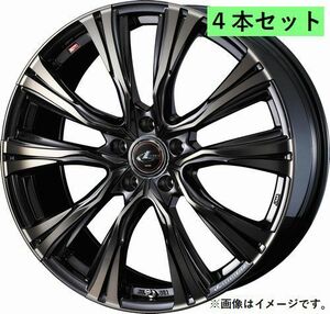 個人宅発送可能 ウエッズ Weds 18X7.0J +55 5穴 PCD114.3 PBMC/TI ホイール 4本セット LEONIS VR レオニス・ブイアール(41267)