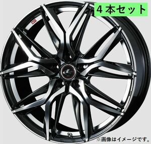 個人宅発送可能 ウエッズ Weds 18X7.0J +55 5穴 PCD114.3 PBMC ホイール 4本セット LEONIS LM レオニス エルエム (40825)