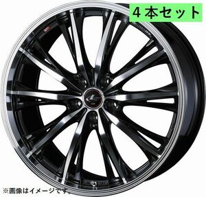 個人宅発送可能 ウエッズ Weds 18X7.0J +47 5穴 PCD114.3 PBMC ホイール 4本セット LEONIS RT レオニス・アールティー (41188)