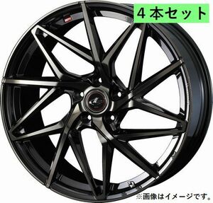 個人宅発送可能 ウエッズ Weds 15X6.0J +43 5穴 PCD114.3 PBMC/TI ホイール 4本セット LEONIS IT レオニス・アイティー (40565)