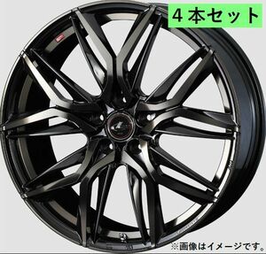 個人宅発送可能 ウエッズ Weds 17X7.0J +47 5穴 PCD114.3 PBMC/TI ホイール 4本セット LEONIS LM レオニス エルエム (40814)