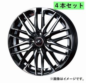 個人宅発送可能 ウエッズ Weds 15X5.5J +50 4穴 PCD100 PBMC ホイール 4本セット LEONIS SK レオニス・エスケイ (39047)