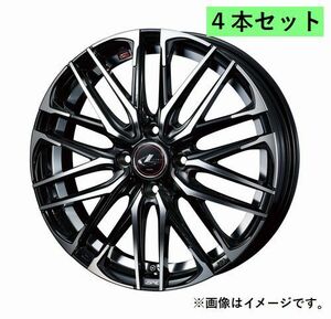 個人宅発送可能 ウエッズ Weds 17X6.5J +50 4穴 PCD100 PBMC ホイール 4本セット LEONIS SK レオニス・エスケイ (38308)