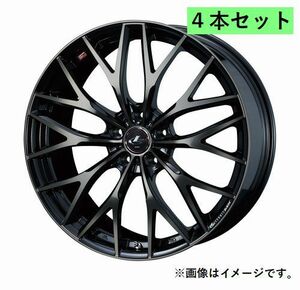 個人宅発送可能 ウエッズ Weds 21X8.5J +38 5穴 PCD114.3 PBMC/TI ホイール 4本セット LEONIS MX レオニス・エムエックス (37456)