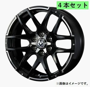 個人宅発送可能 ウエッズ Weds 17X8.0J +20 6穴 PCD139.7 BKP ホイール 4本セット MUD VANCE 04 マッドヴァンス ゼロフォー (38931)